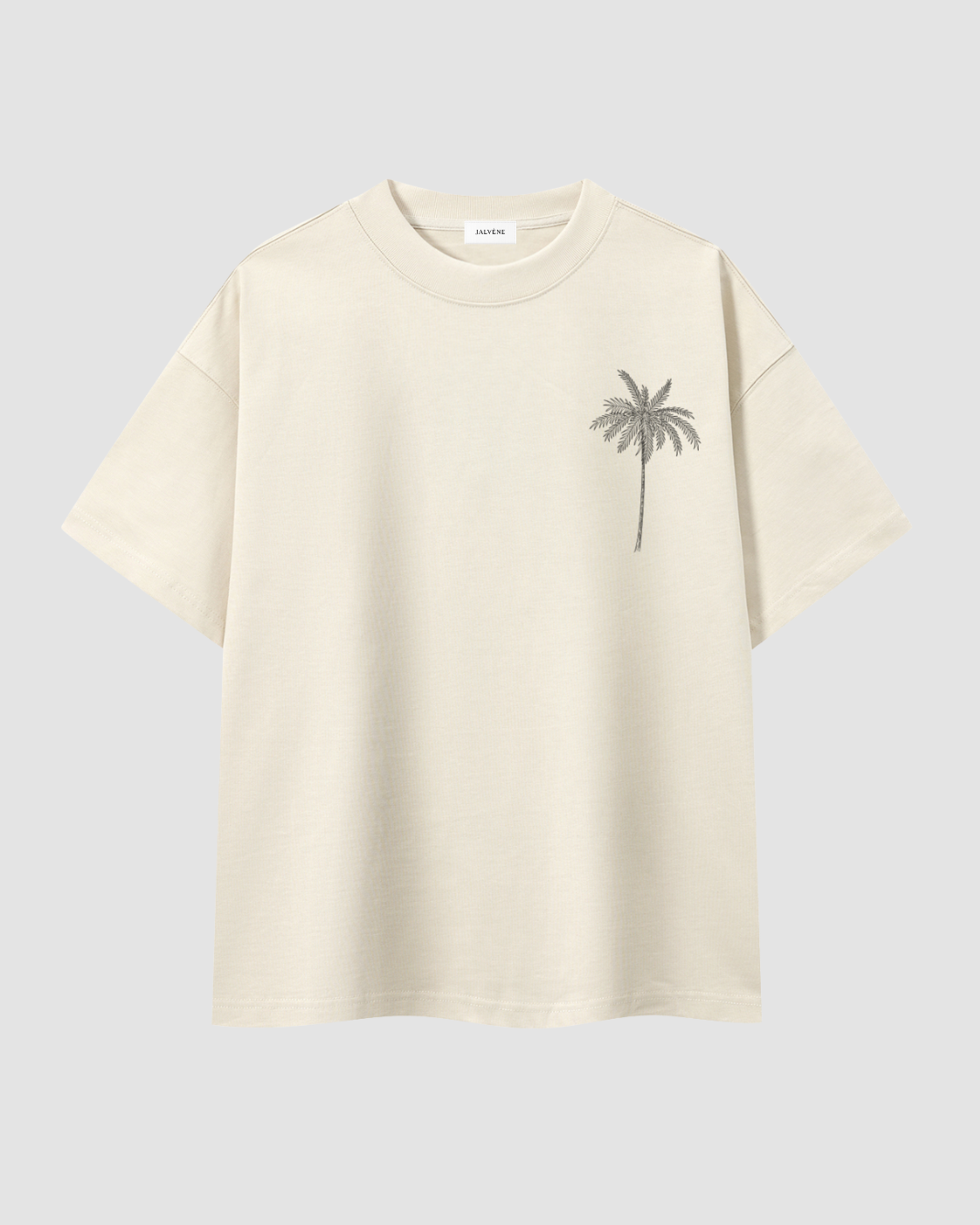 PUERTO RICO — t-shirt oversize palmier carte postale JALVÈNE, coloris Orange Abricot