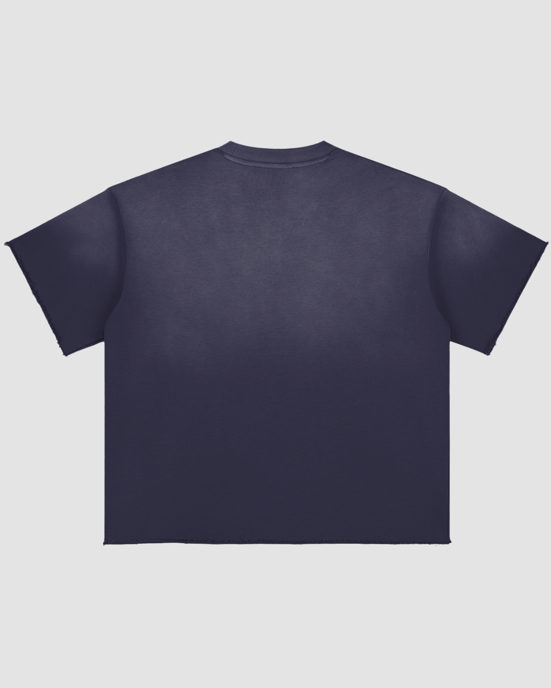 L'OMBRE — t-shirt sun-fade raw edge oversize JALVÈNE, coloris Bleu Marine