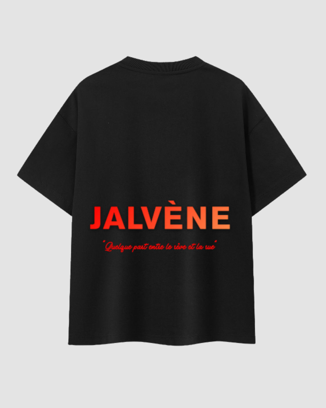 LA RUE — t-shirt oversize blanc manifesto JALVÈNE, coloris Noir Encre
