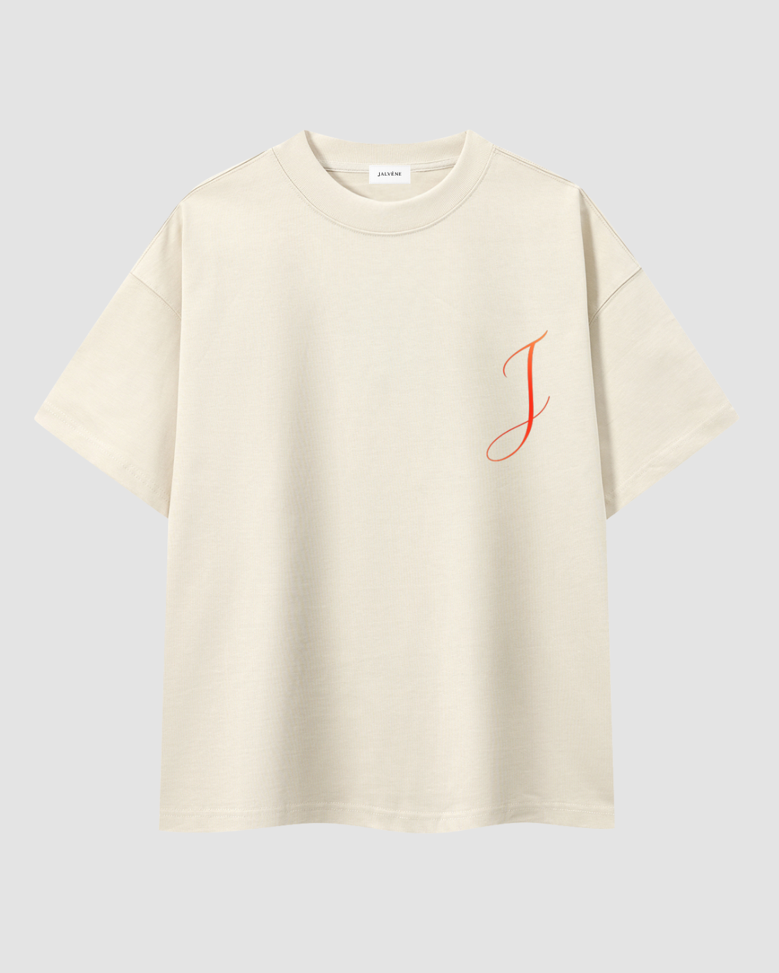 LA RUE — t-shirt oversize blanc manifesto JALVÈNE, coloris Orange Abricot