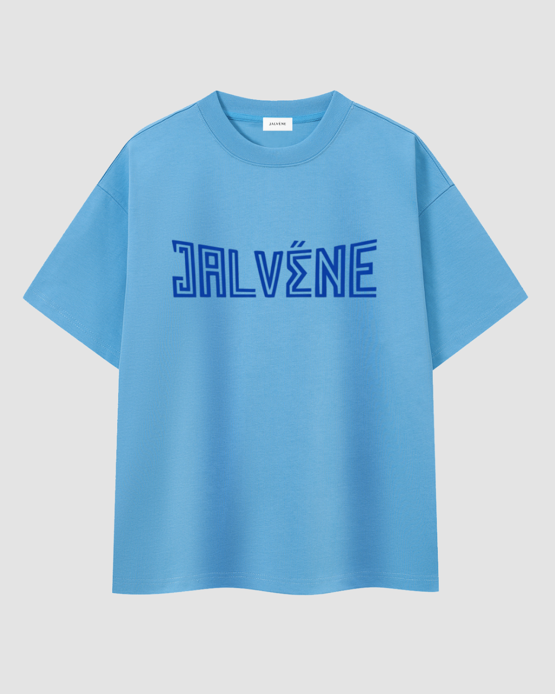 MYKONOS — t-shirt oversize architecture grecque JALVÈNE, coloris Bleu Azur