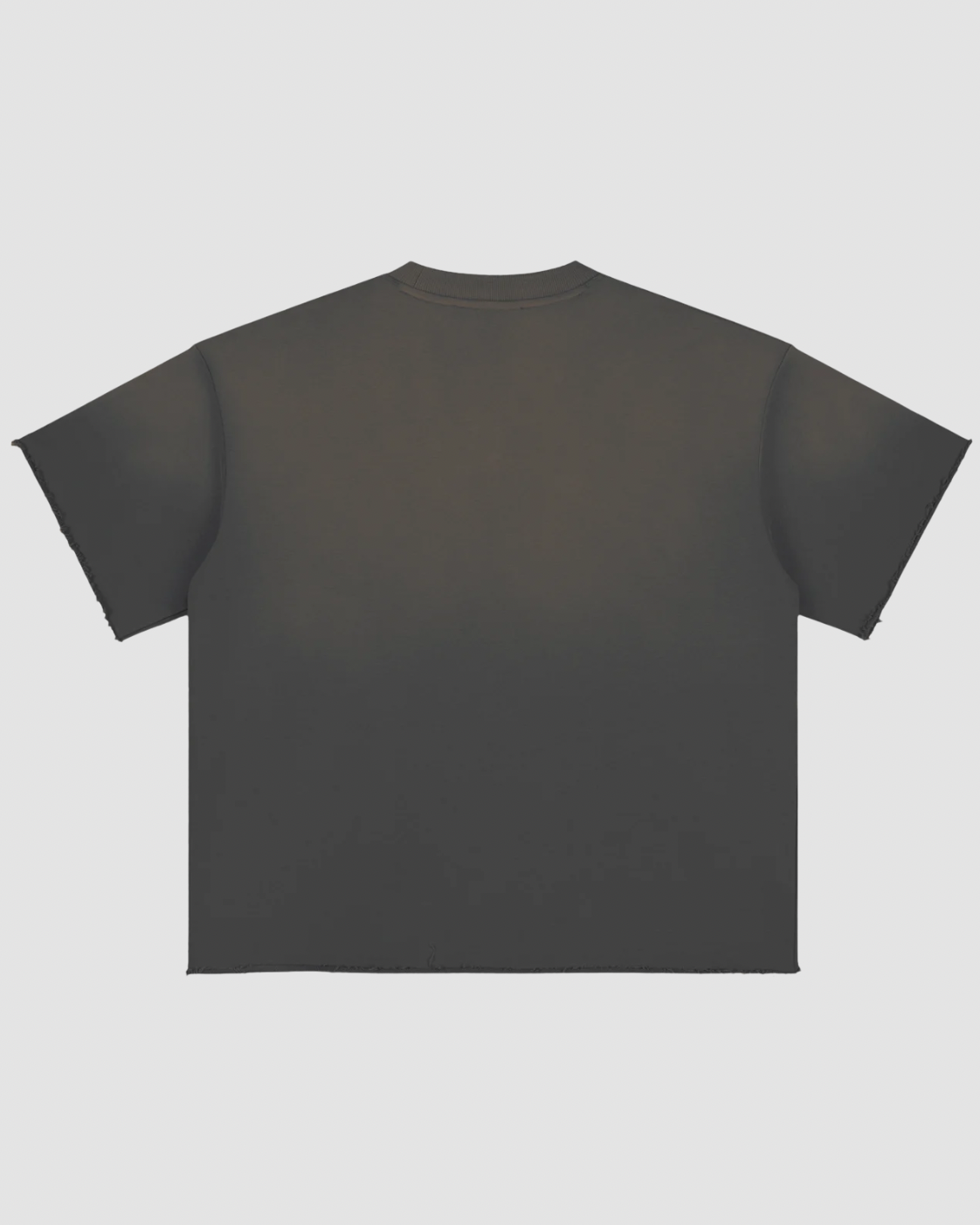 L'OMBRE — t-shirt sun-fade raw edge oversize JALVÈNE, coloris Gris Ardoise