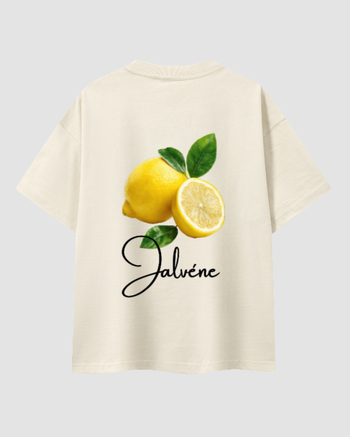 LE CITRON — t-shirt oversize crème imprimé citron JALVÈNE, coloris Orange Abricot