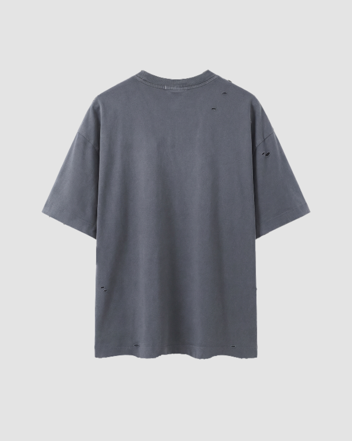 LE REVENANT — t-shirt vintage washed destroy oversize JALVÈNE, coloris Bleu Marine