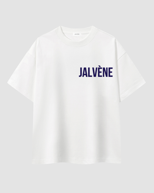 CAPRI — t-shirt oversize plaque vintage italienne JALVÈNE, coloris Blanc Lait
