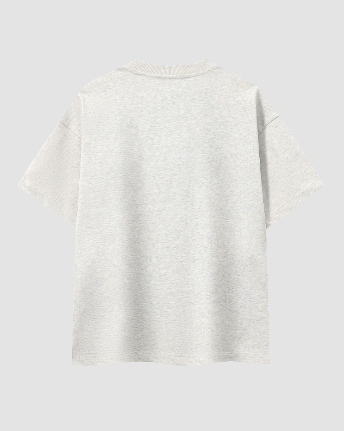 L'AURORE — t-shirt oversize gris chiné signature rose néon JALVÈNE, coloris Gris Sable
