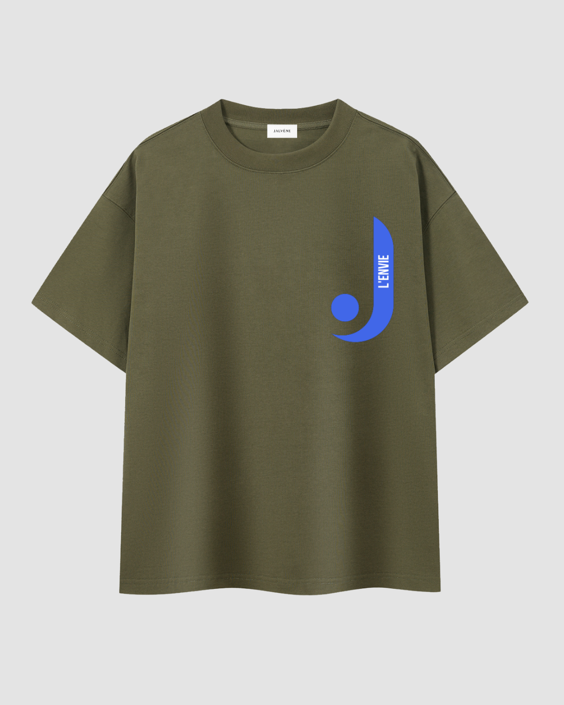 L'AZUR — t-shirt oversize bleu ciel imprimé L'ENVIE JALVÈNE, coloris Vert Pin
